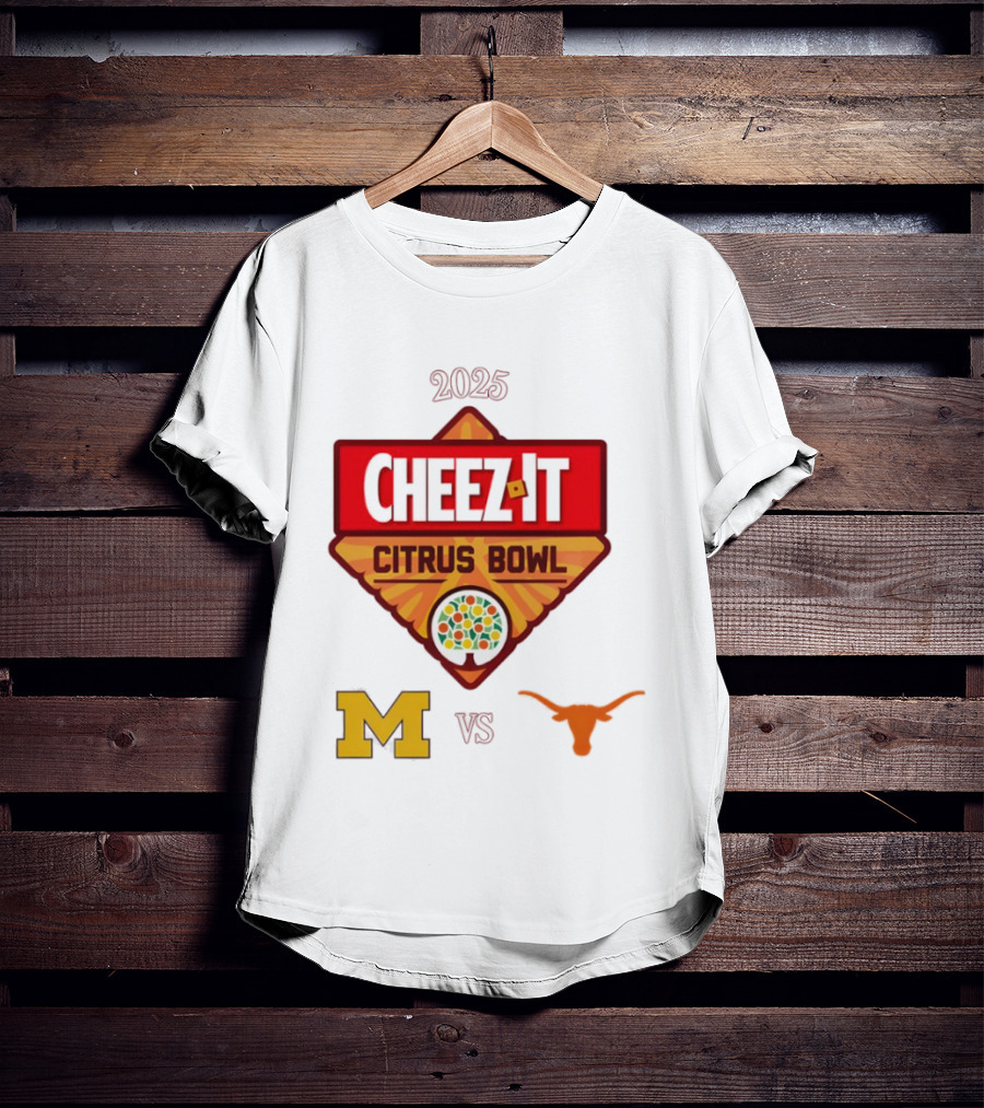 2025 Cheez It Citrus Bowl Texas Longhorns Vs Michigan Wolverines T-Shirt
