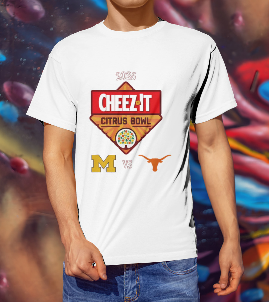 2025 Cheez It Citrus Bowl Texas Longhorns Vs Michigan Wolverines T-Shirt