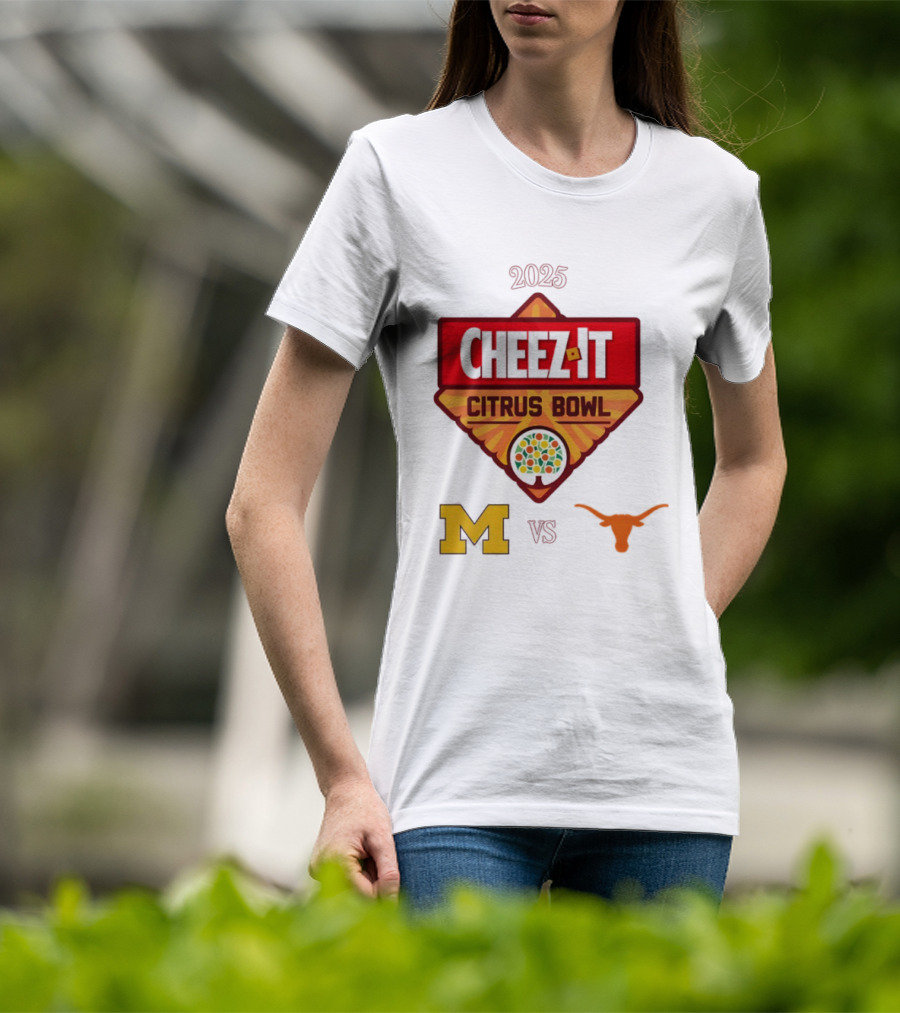2025 Cheez It Citrus Bowl Texas Longhorns Vs Michigan Wolverines T-Shirt