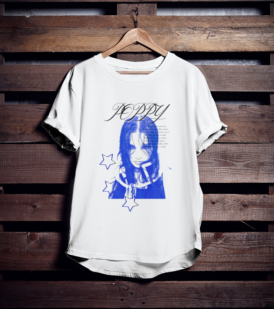 Poppy Blue Face With Stars T-Shirt