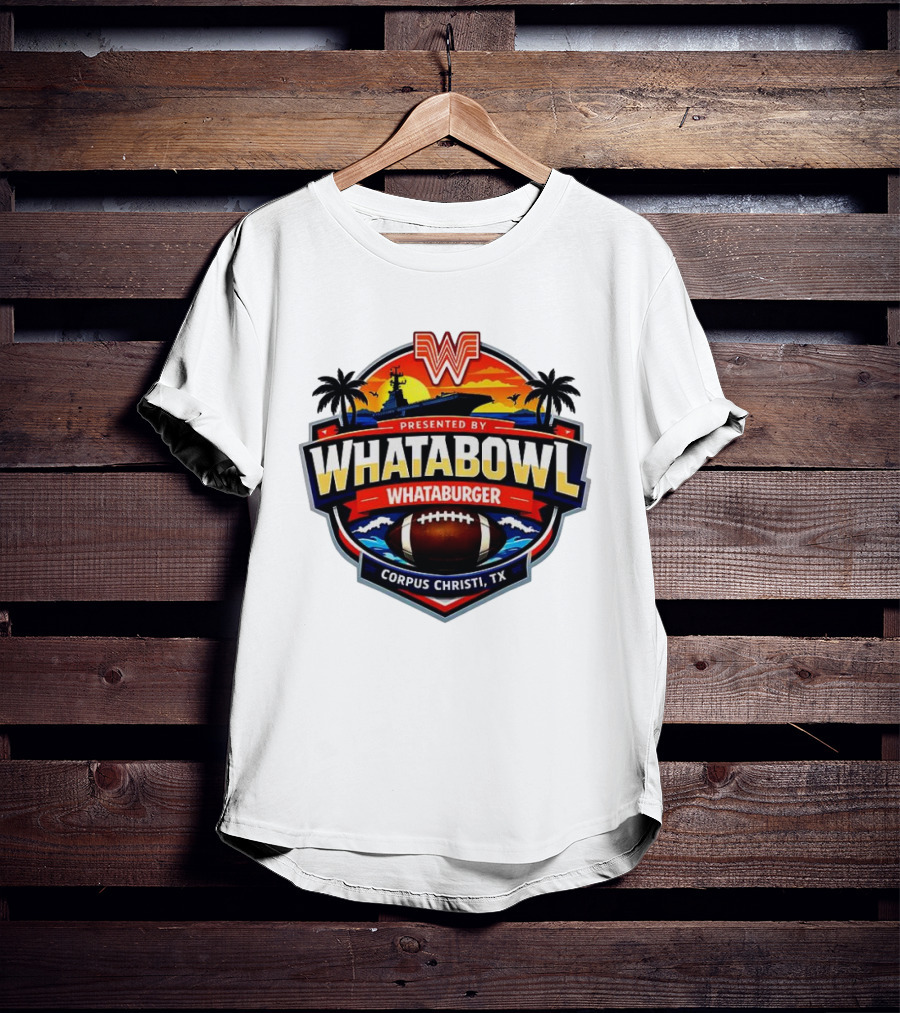 Whatabowl Whataburger Corpus Christi TX Football Sunset Palm Trees T-Shirt