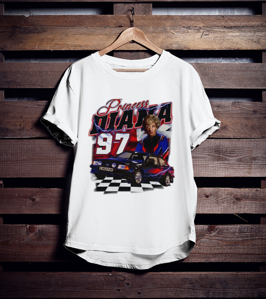 Princess Diana 97 Racer Car Union Jack T-Shirt