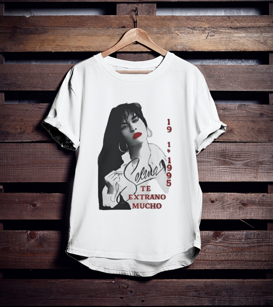 Selena Quintanilla 1971 1995 Te Extraño Mucho Black And White Elegance T-Shirt