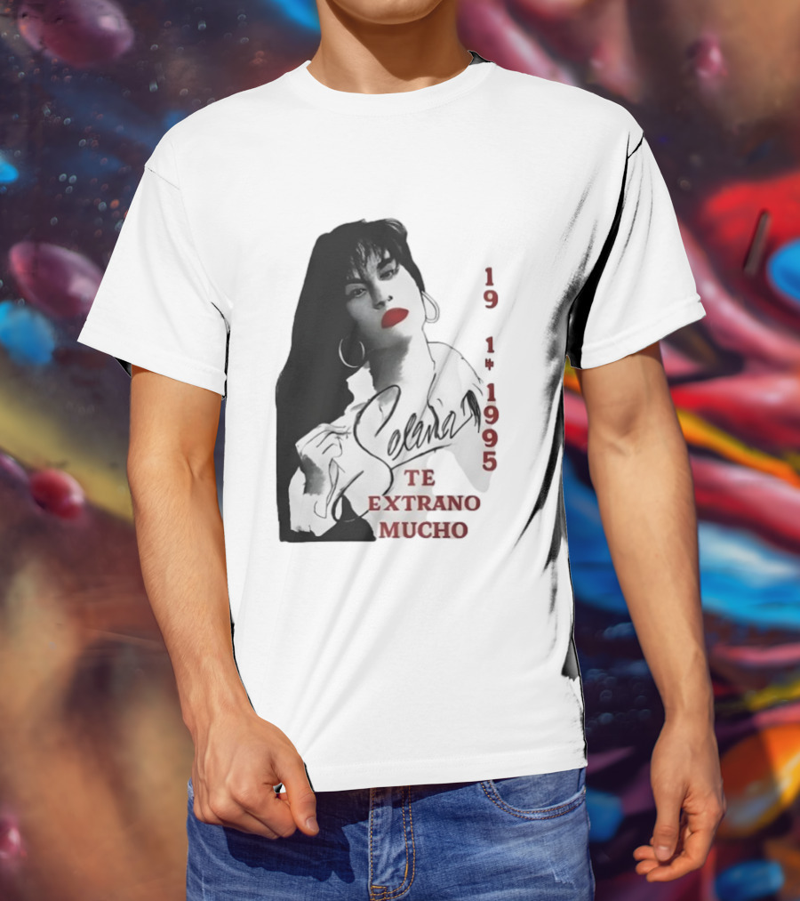 Selena Quintanilla 1971 1995 Te Extraño Mucho Black And White Elegance T-Shirt