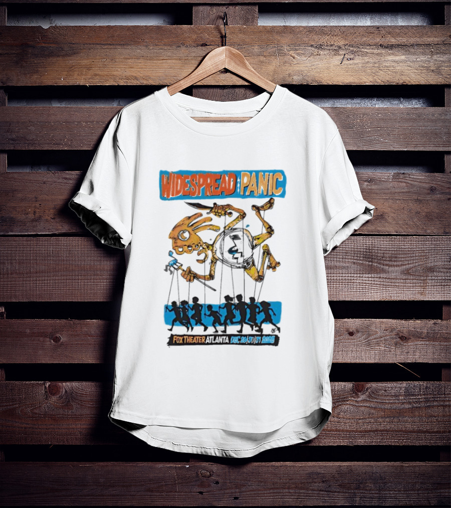 Widespread Panic Fox Theatre Atlanta Dec 29 31 Puppet Skeleton T-Shirt
