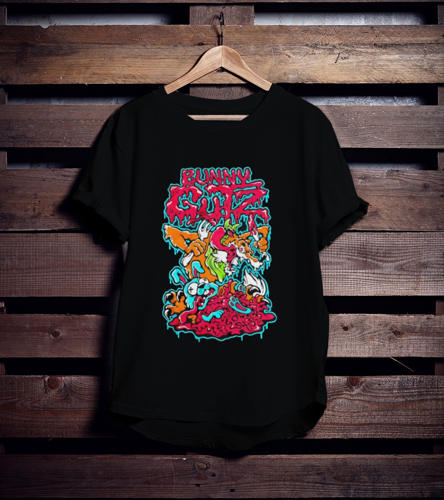 Bunny Gutz Killer Acid Cartoon Dripping Vivid T-Shirt