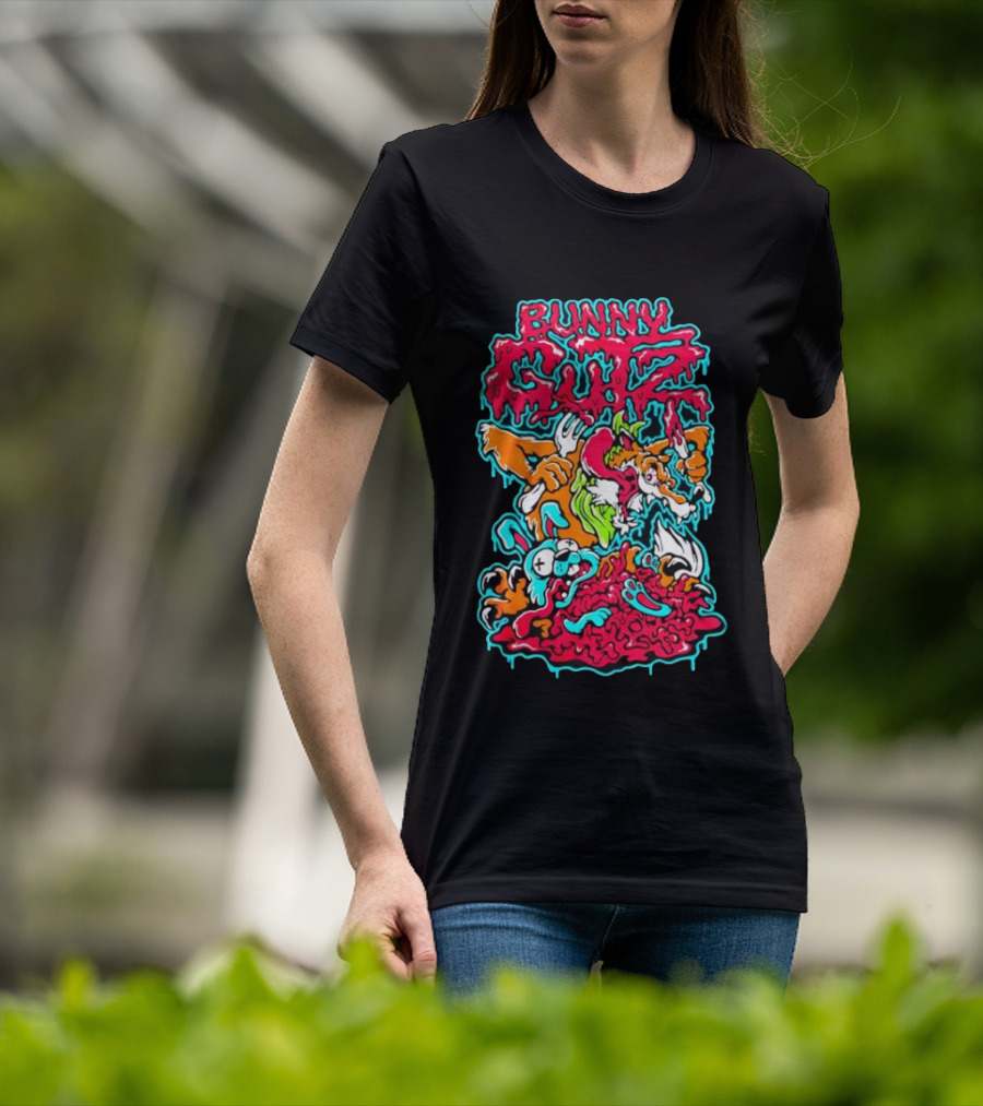 Bunny Gutz Killer Acid Cartoon Dripping Vivid T-Shirt