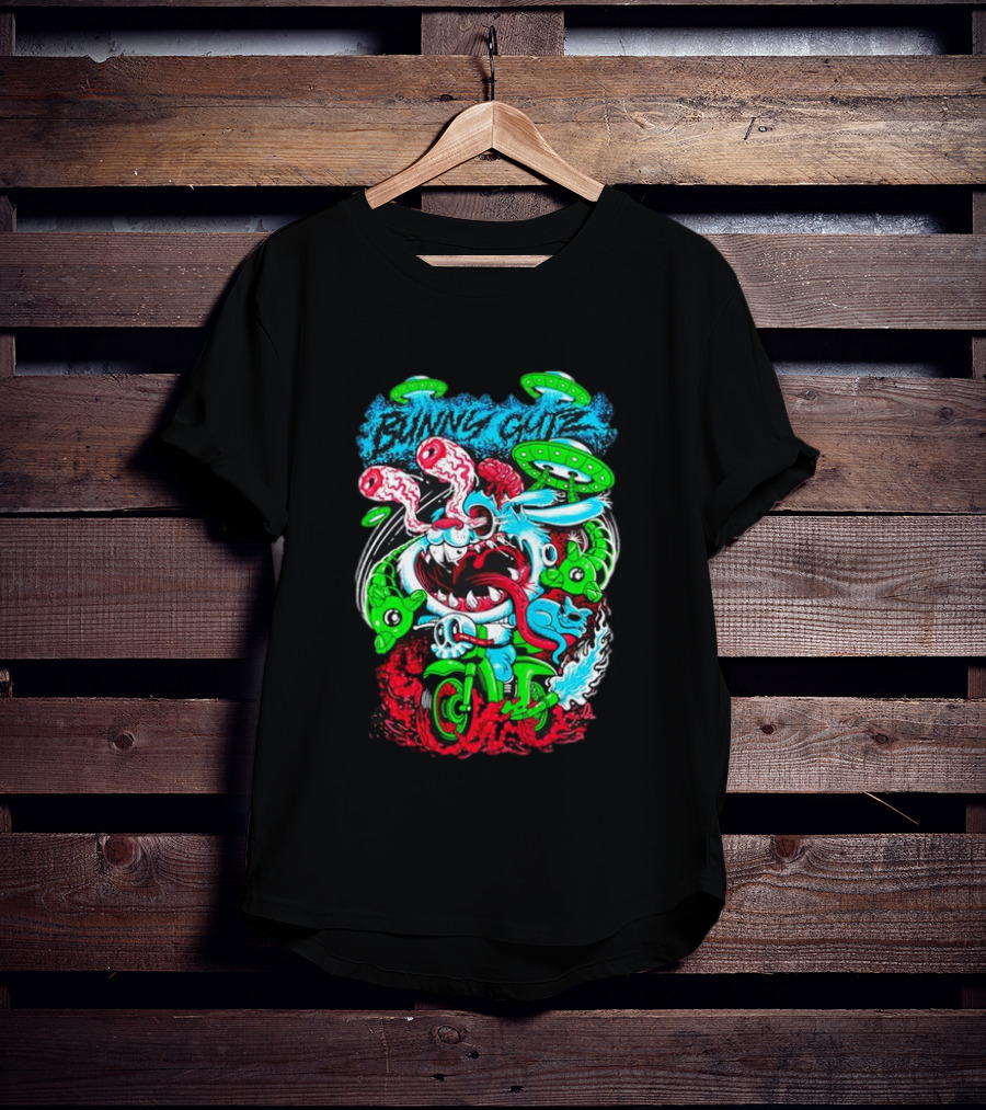 Bunny Gutz Ride Or Die Alien Motocross Adventure T-Shirt