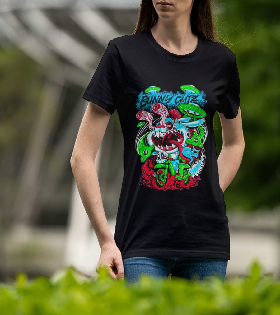Bunny Gutz Ride Or Die Alien Motocross Adventure T-Shirt