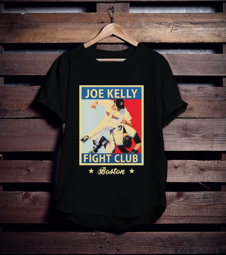 Joe Kelly Fight Club Boston Red Sox Baseball Action T-Shirt