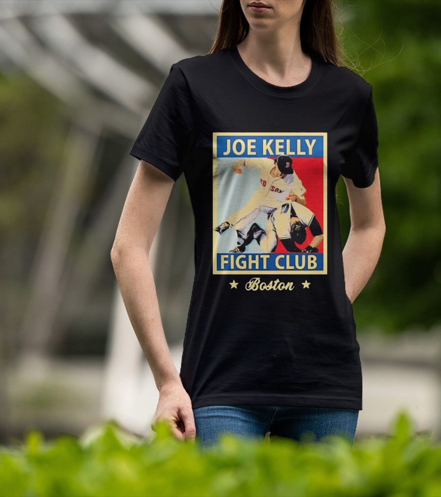Joe Kelly Fight Club Boston Red Sox Baseball Action T-Shirt