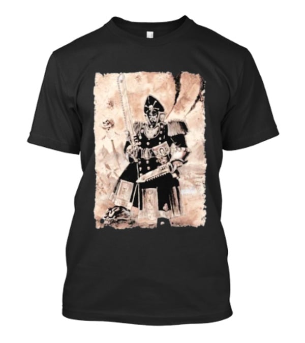 Grimdark Commissar Warhammer 40k Chainsword Artillery T-Shirt