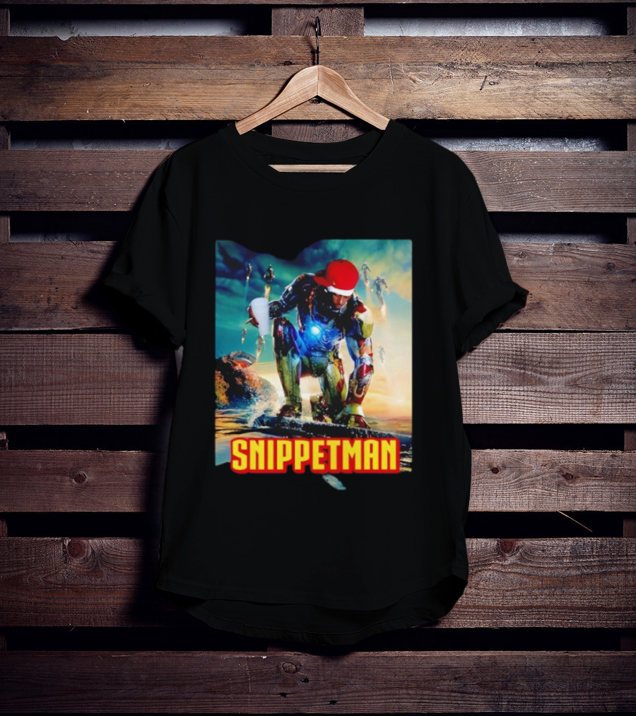 Playboi Carti Snippet Man Iron Hero Parody In Red Cap With Cup T-Shirt