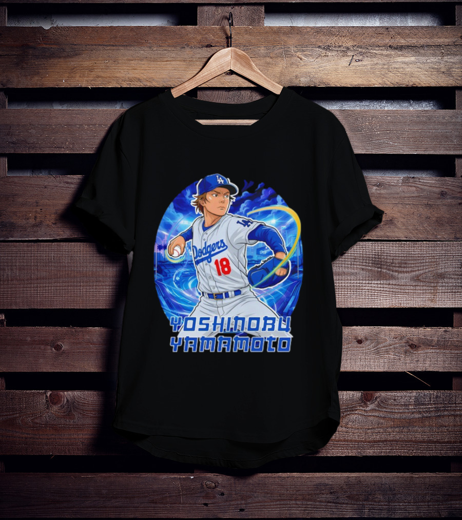 Los Angeles Dodgers Yoshinobu Yamamoto Anime Pitcher T-Shirt