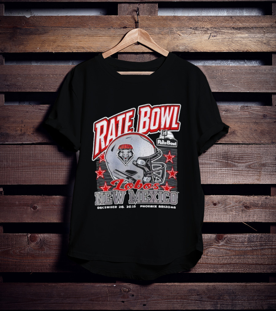 Rate Bowl 2025 New Mexico Lobos Vintage Helmet December 26 Phoenix Arizona T-Shirt