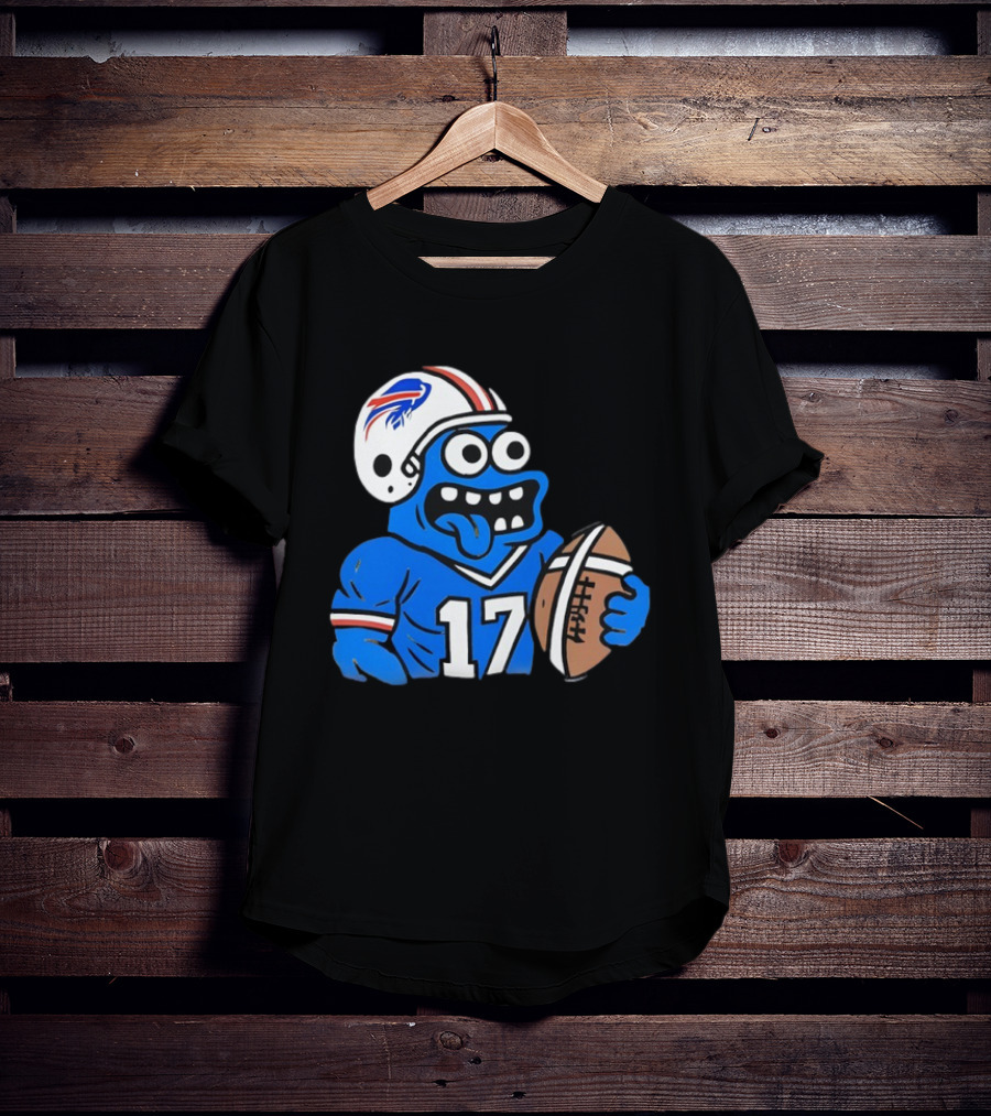 Monster Toast Josh Allen Buffalo Bills Football Player Cartoon T-Shirt