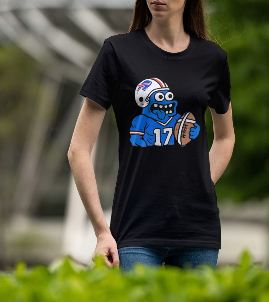 Monster Toast Josh Allen Buffalo Bills Football Player Cartoon T-Shirt
