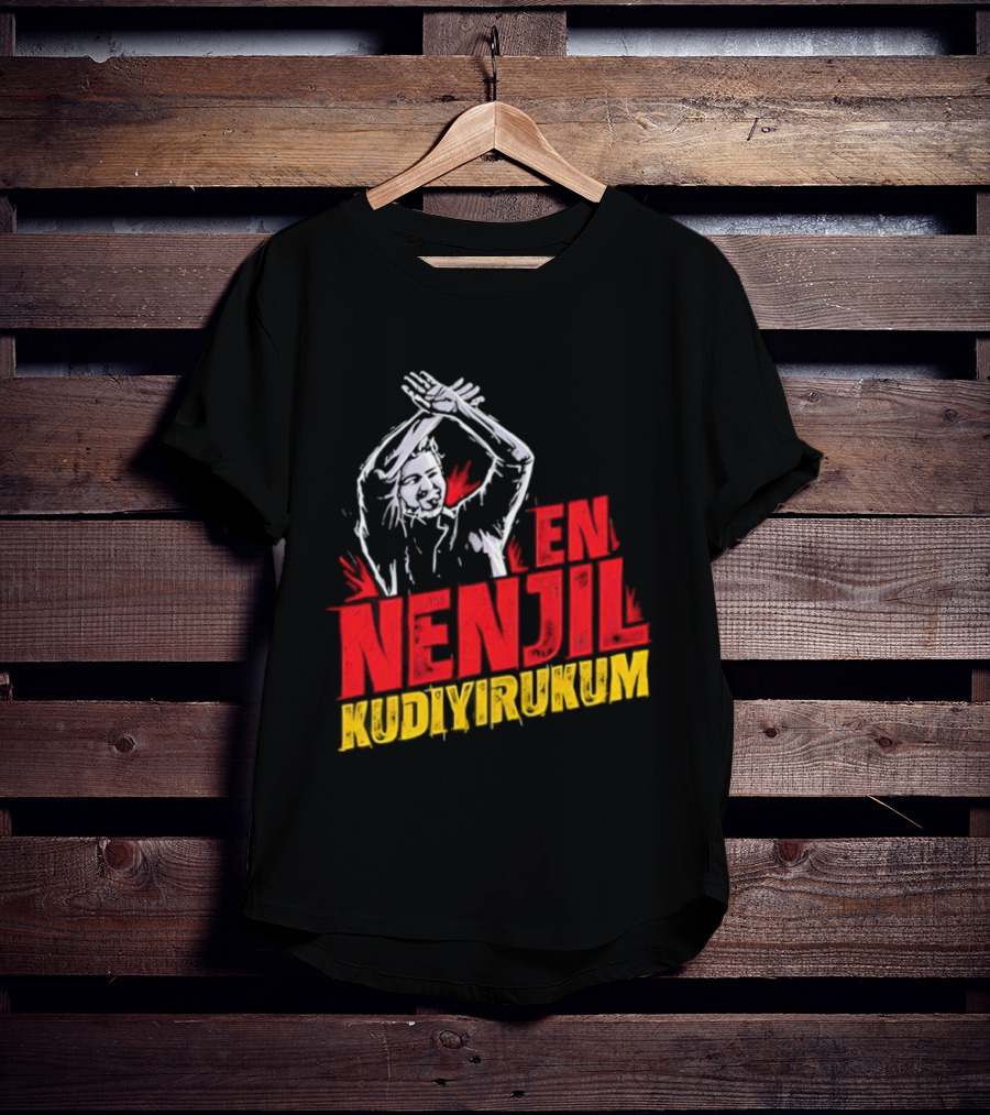Thalapathy En Nenjil Kudi Irukkum Silhouette Gesture T-Shirt