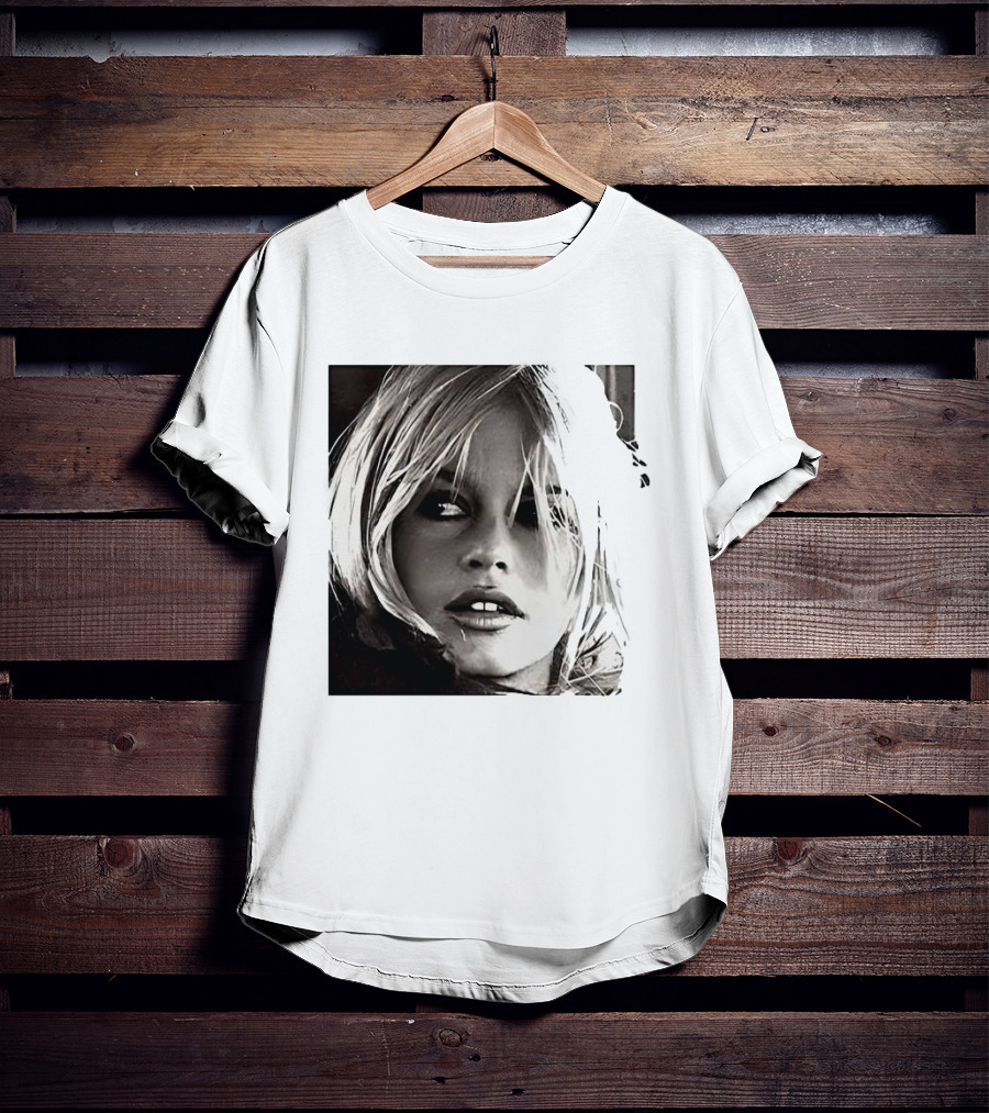 Brigitte Bardot Iconic Black And White T-Shirt