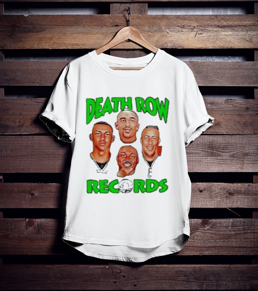 Philadelphia Eagles Philly X Death Row Records AJ Brown Jalen Hurts Devonta Smith Saquon Barkley Faces T-Shirt