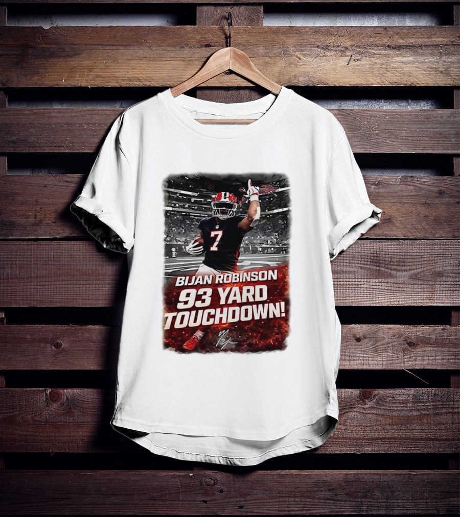 Bijan Robinson 93 Yard Touchdown Falcons Beat Rams Week 17 NFL 2025 T-Shirt
