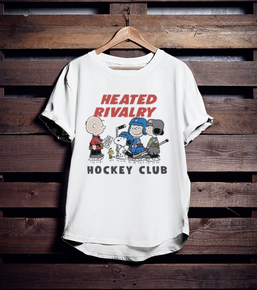 Snoopy Charlie Brown The Peanuts Heated Rivalry Hockey Club T-Shirt