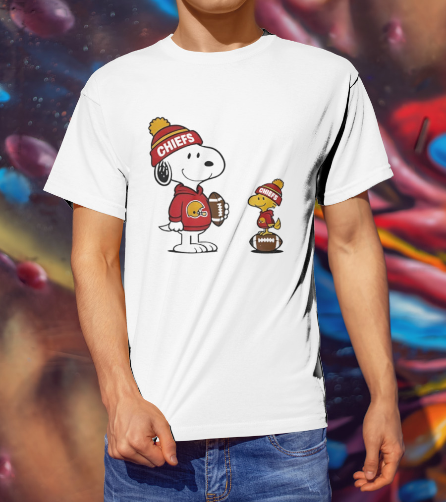 Kansas City Chiefs Snoopy Woodstock NFL Football Fan Gear T-Shirt