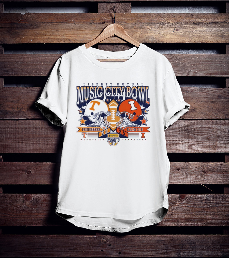 Liberty Mutual Music City Bowl Tennessee Vs Illinois December 2025 Nashville T-Shirt