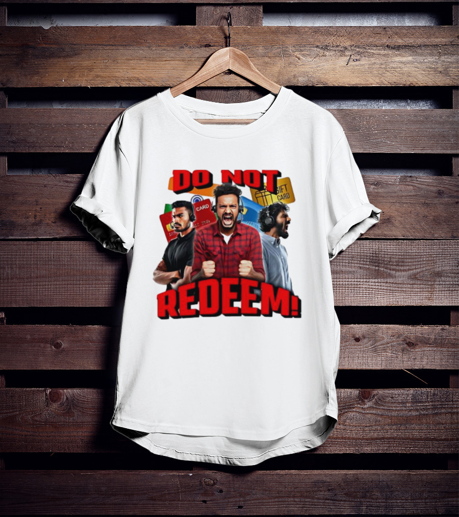 Do Not Redeem Angry Gamer Headphones Credit Gift Cards T-Shirt