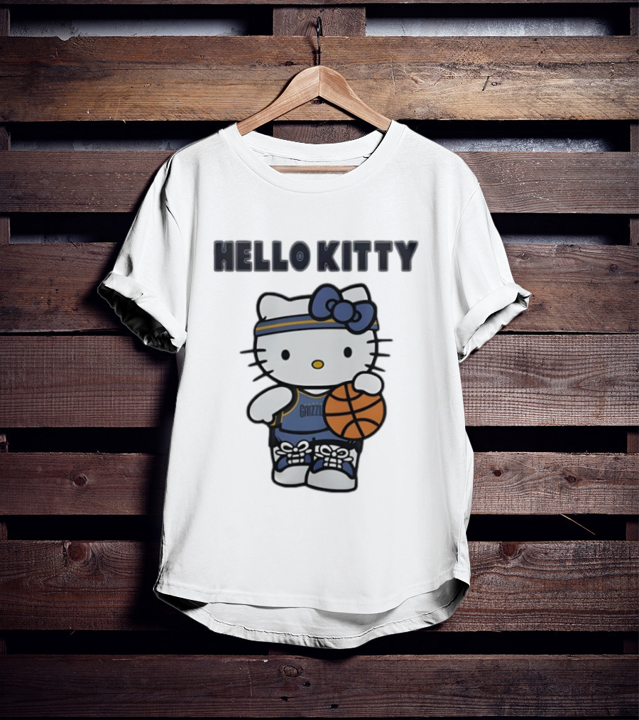 Memphis Grizzlies Hello Kitty Basketball Collaboration T-Shirt