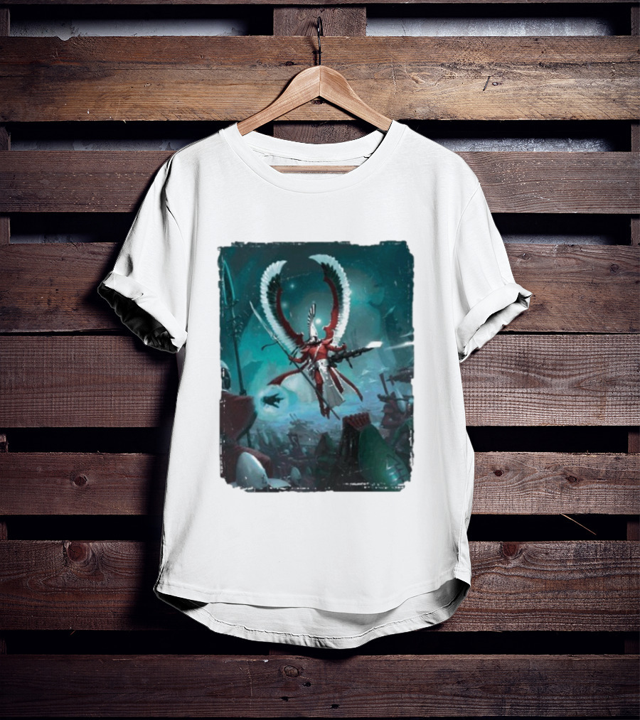 Warhammer 40 000 Aeldari Avatar Epic Battle Wings Fantasy Science Fiction T-Shirt