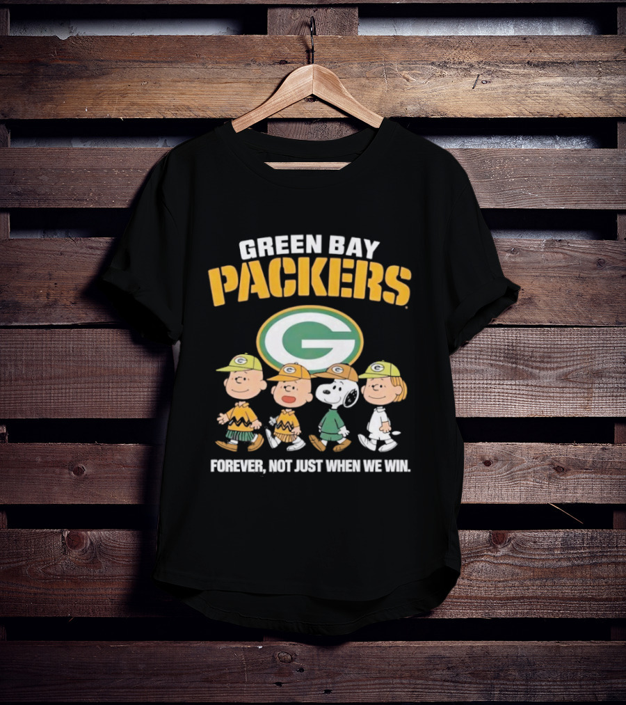 Green Bay Packers Peanuts Abbey Road Forever Not Just When We Win T-Shirt