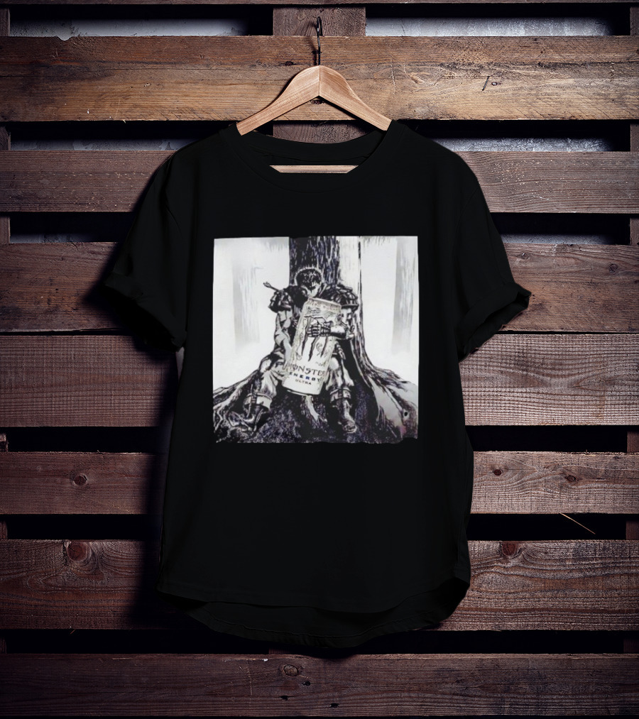Guts Berserk With Monster Energy Ultra Drink Manga T-Shirt