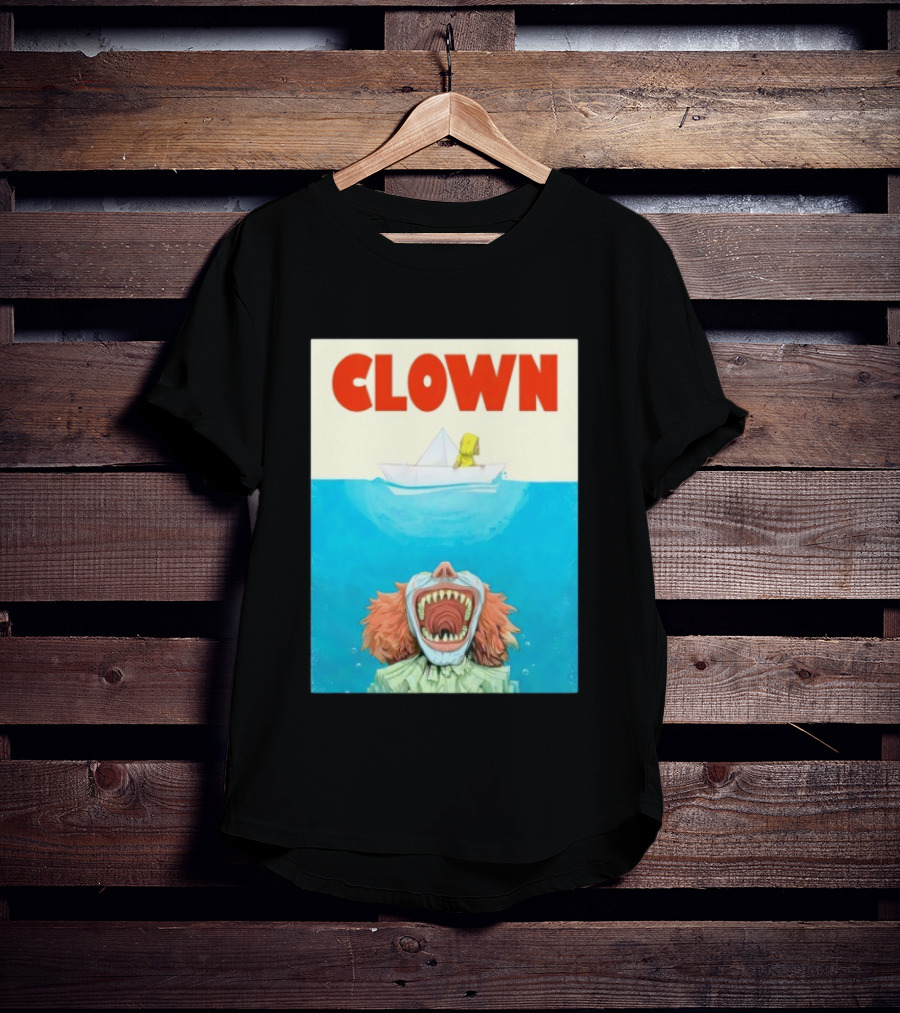 Halloween Jaws Inspired Clown Parody Horror Movie T-Shirt