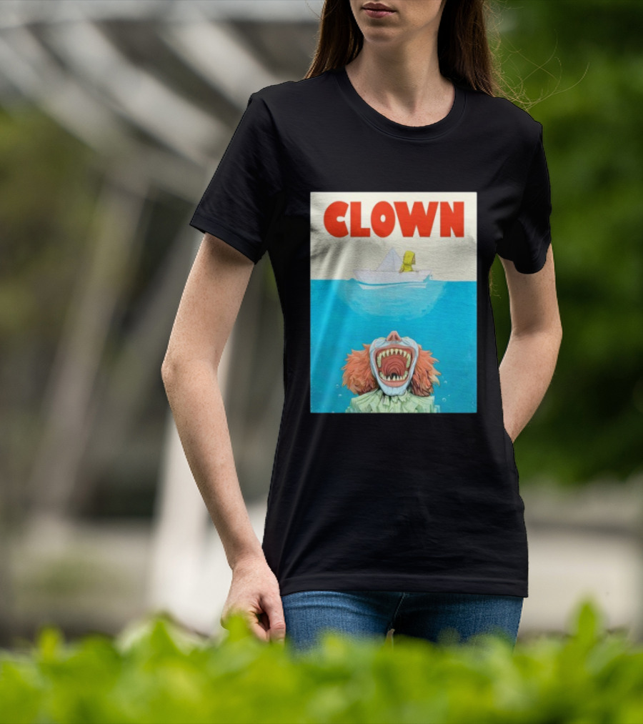 Halloween Jaws Inspired Clown Parody Horror Movie T-Shirt