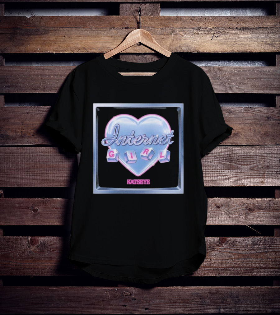 Katseye Internet Girl Heart Vintage Aesthetic Blocks T-Shirt