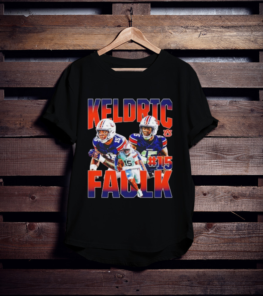 Keldric Faulk Auburn Football #15 NCAA Tigers T-Shirt