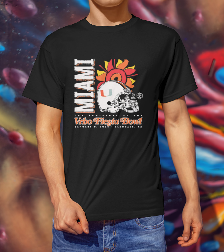 Miami 2026 CFP Semifinal Vrbo Fiesta Bowl January 1 Glendale Arizona T-Shirt