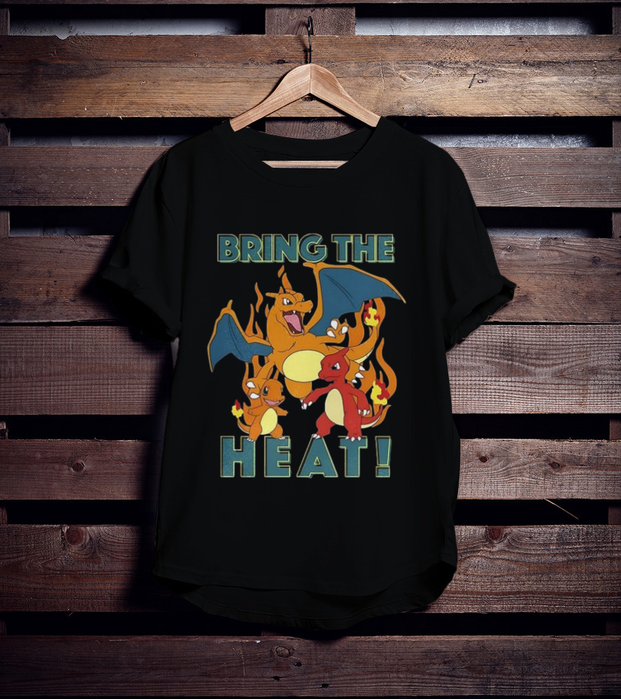 Bring The Heat Charizard Charmander Pokémon Characters T-Shirt