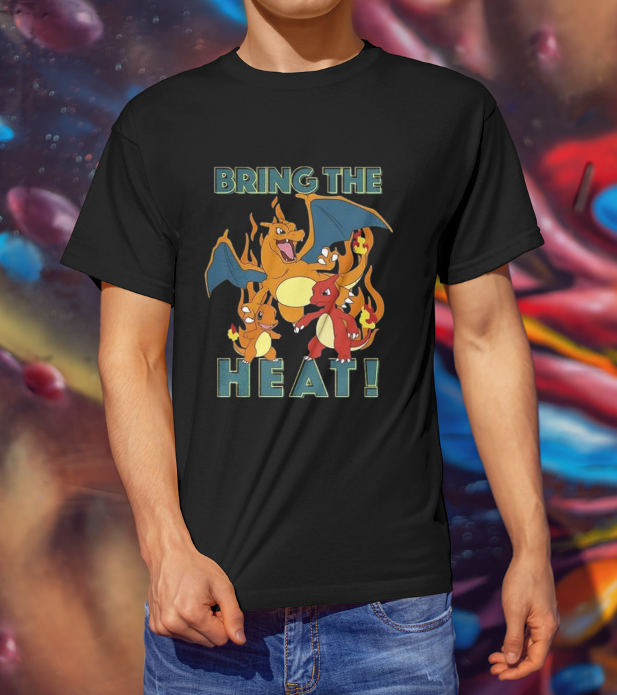 Bring The Heat Charizard Charmander Pokémon Characters T-Shirt