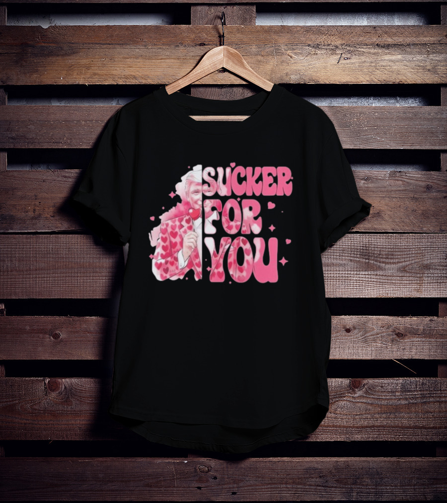 Sucker For You Valentine Suit Hearts Lollipop T-Shirt