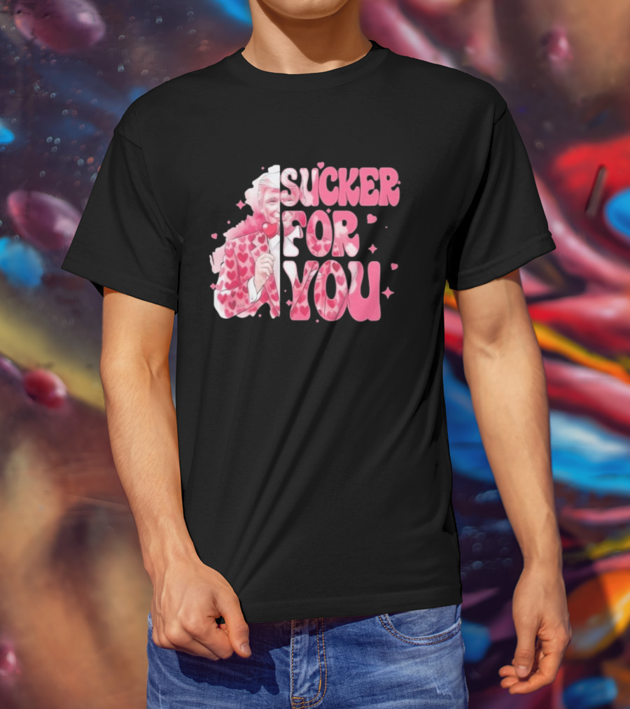 Sucker For You Valentine Suit Hearts Lollipop T-Shirt