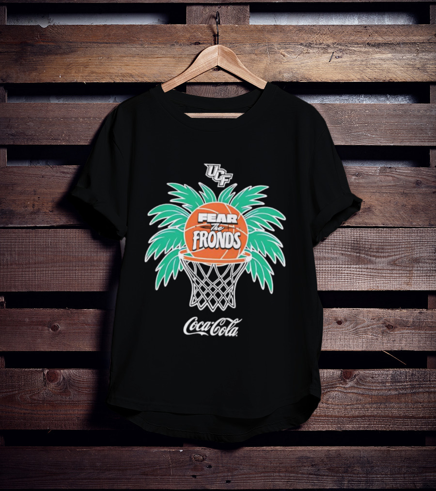 UCF Coca Cola Fear The Fronds Basketball Palm Tree T-Shirt