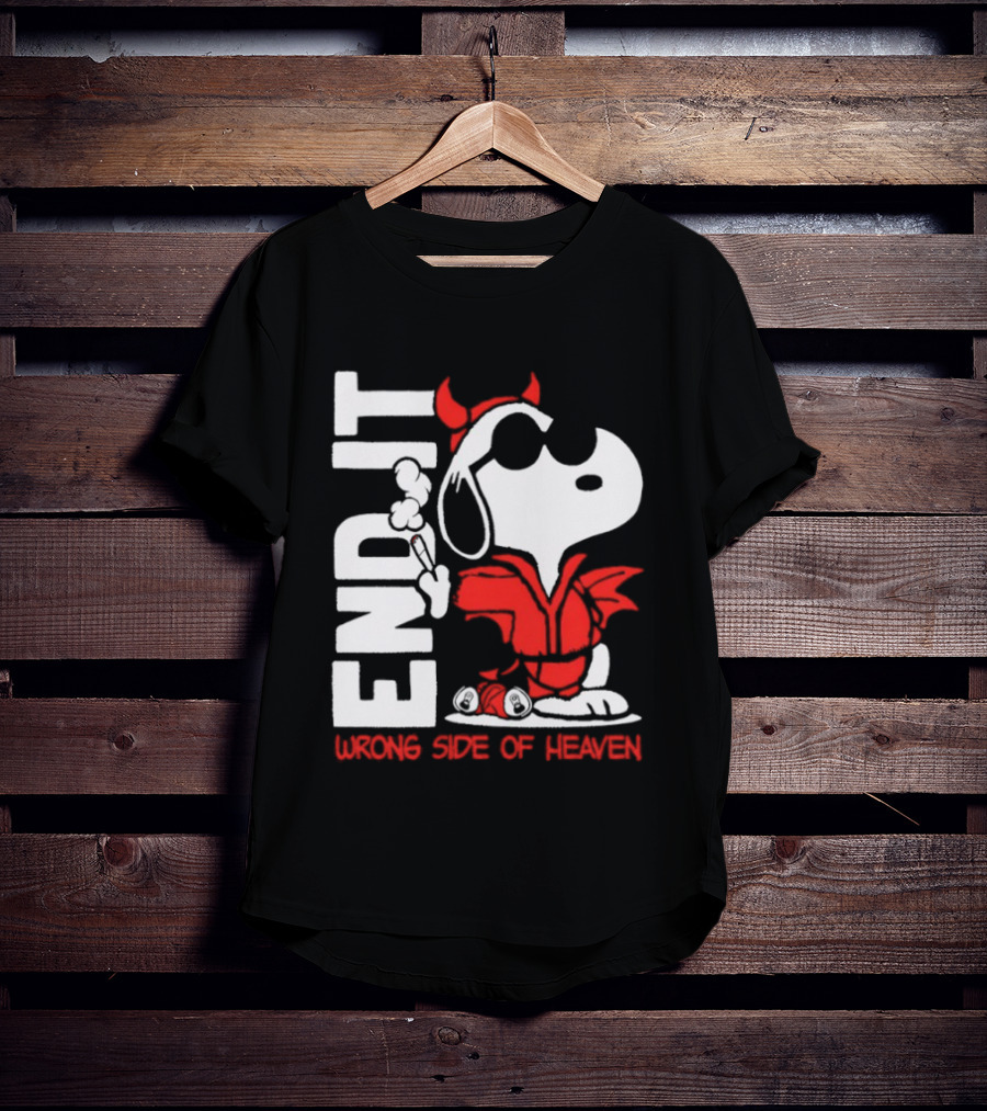 Snoopy End It Wrong Side Of Heaven Red Devil Suit T-Shirt