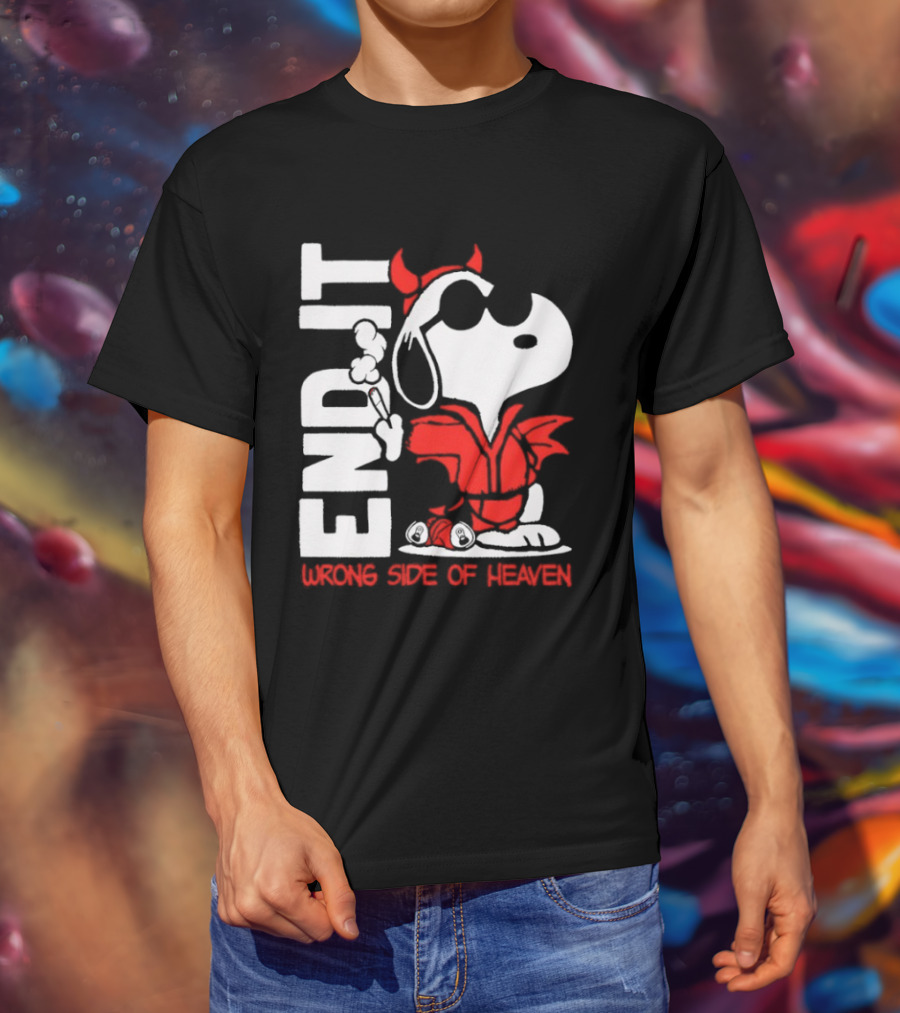 Snoopy End It Wrong Side Of Heaven Red Devil Suit T-Shirt