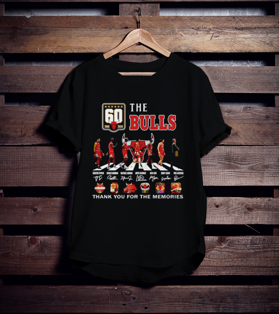 Chicago Bulls 60th Anniversary Legendary Players Staff Thank You For The Memories T-Shirt