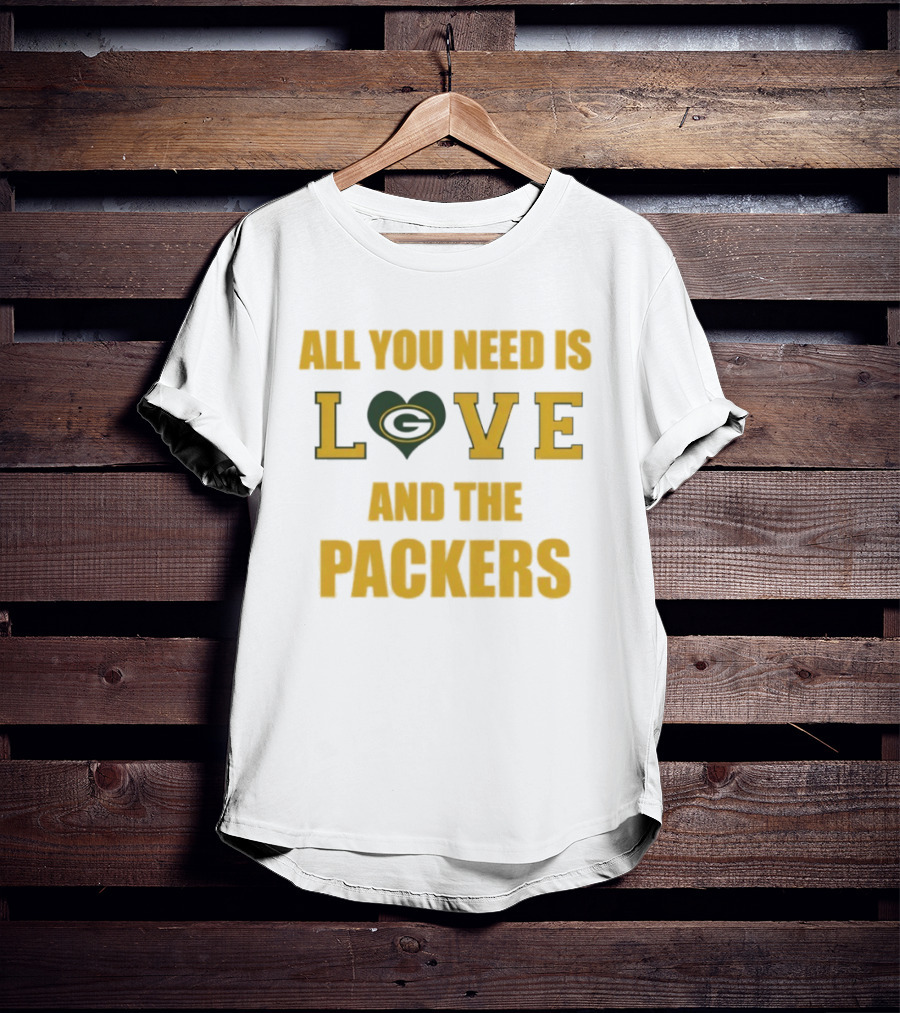 All You Need Is Love Heart Green Bay Packers T-Shirt