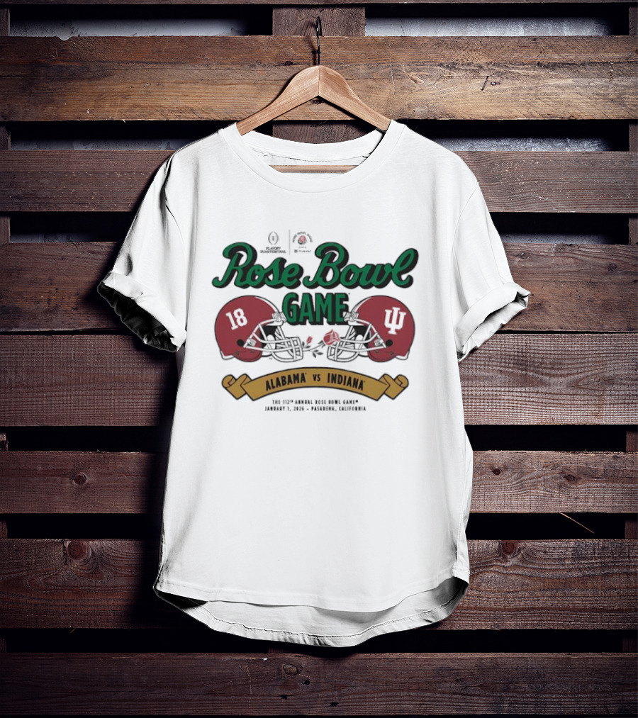 Alabama Vs Indiana 2026 Rose Bowl Game Pasadena California T-Shirt