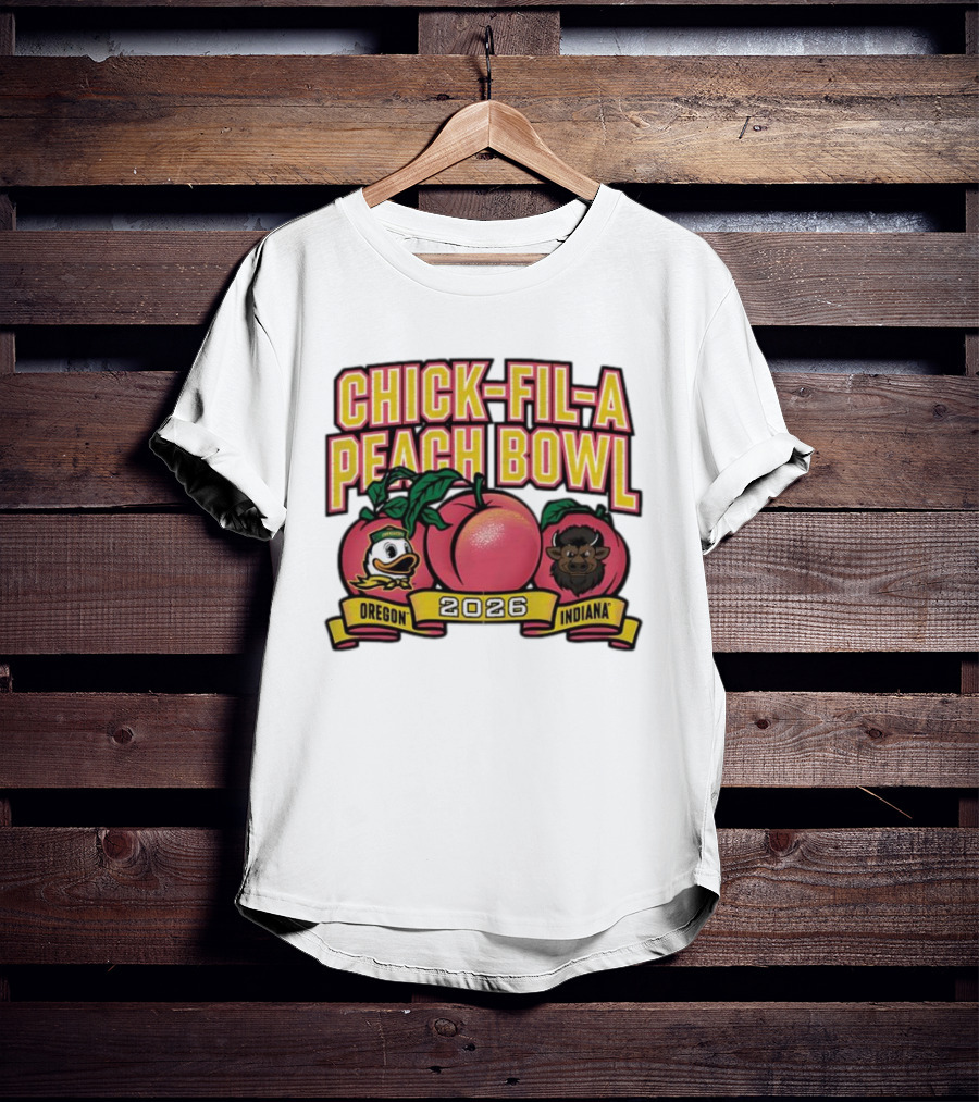 Chick Fil A Peach Bowl 2026 Oregon Vs Indiana T-Shirt