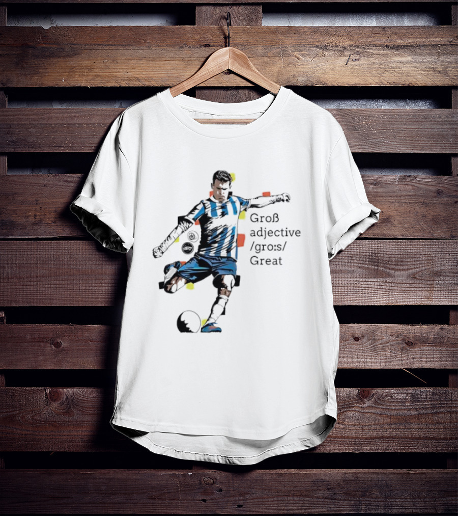Jason Therios Groß Adjective Gros Great Soccer Player Action T-Shirt